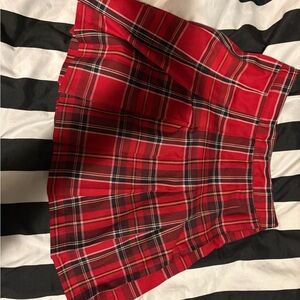 Red Plaid girls Skirt
